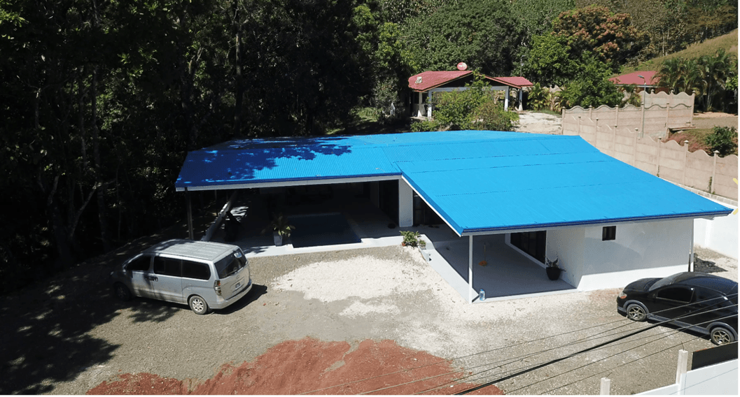 vue aérienne maison grand terrain Puerto Carrillo Costa Rica