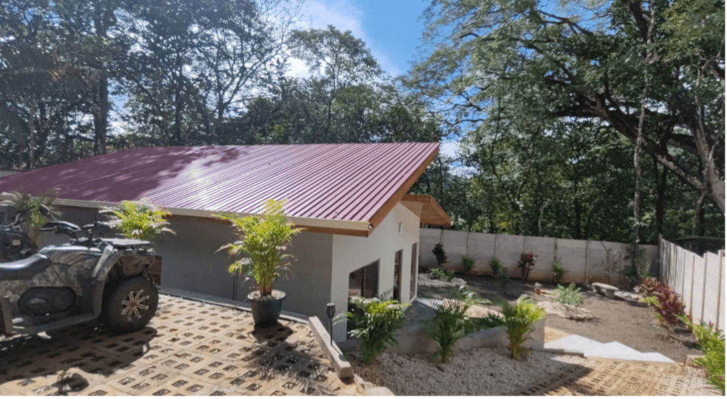 vue avant maison moderne costa rica jardin