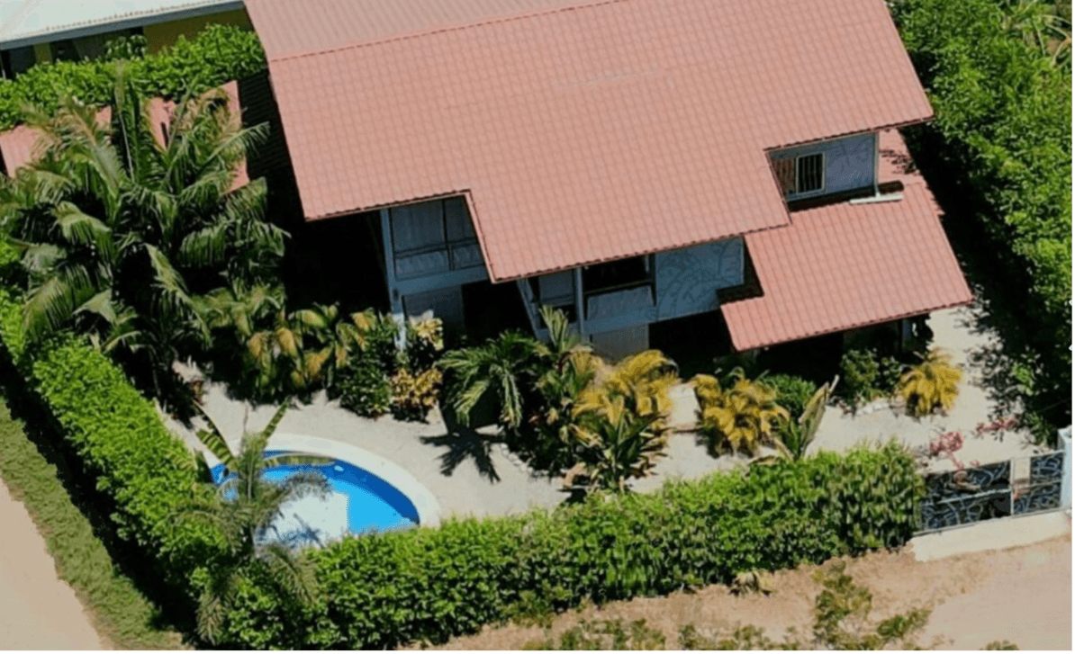 casa bonga vue aerienne exterieure samara costa rica
