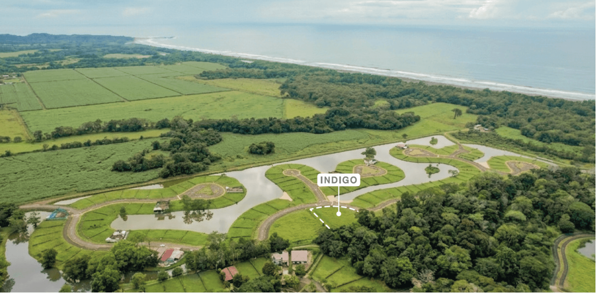 Projet Indigo à Místico Jacó Emplacement du projet Indigo
