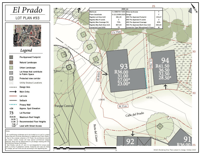 Lot n° 93, Calle del Prado, à vendre – Las Catalinas, Guanacaste Lot n° 93, Calle del Prado, à vendre – Las Catalinas, Guanacaste