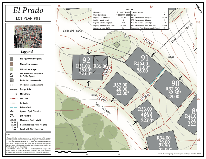 Lot n° 91, Calle del Prado, à vendre – Las Catalinas, Guanacaste Lot n° 91, Calle del Prado, à vendre – Las Catalinas, Guanacaste