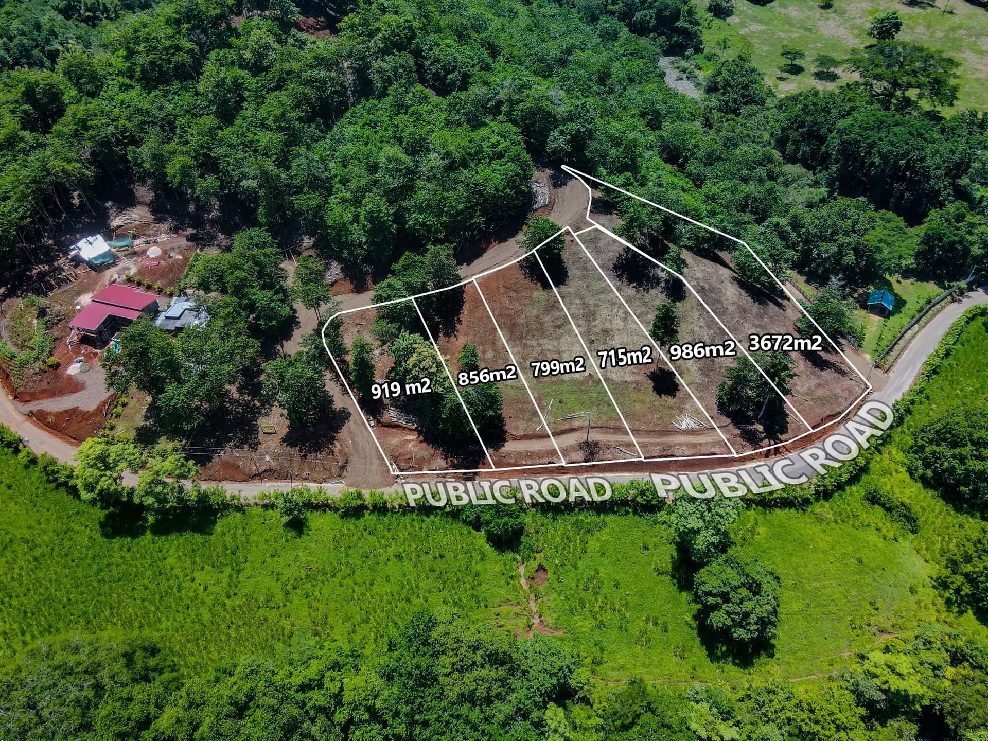 Aperçu du projet Rio Lajas vue aérienne du projet Rio Lajas — lots résidentiels