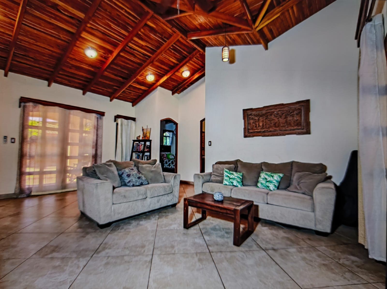 Espace de vie Villa Serenity villa sérénité Samara Costa Rica avec salon ouvert