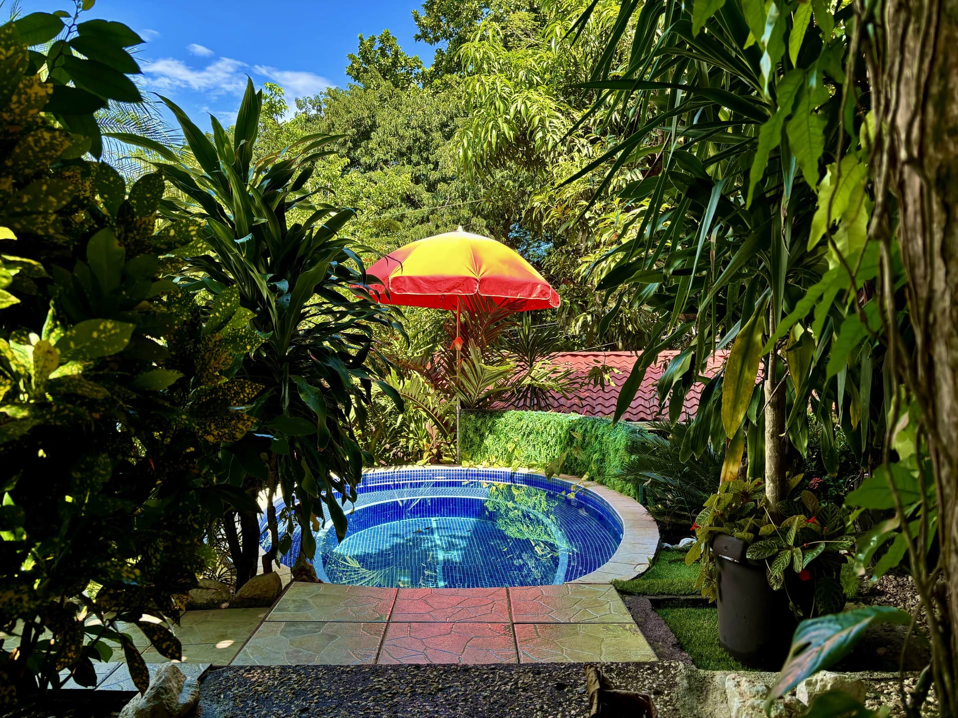Jacuzzi Jardin tropical Samara jacuzzi entouré par une oasis de jardin tropical del pacifico samara