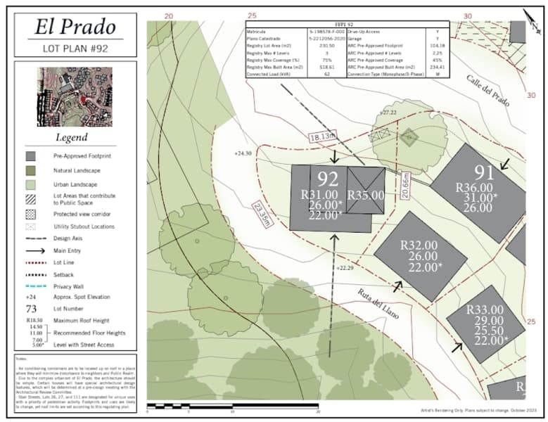 Lot n° 92, Calle del Prado, à vendre – Las Catalinas, Guanacaste Lot n° 92, Calle del Prado, à vendre – Las Catalinas, Guanacaste