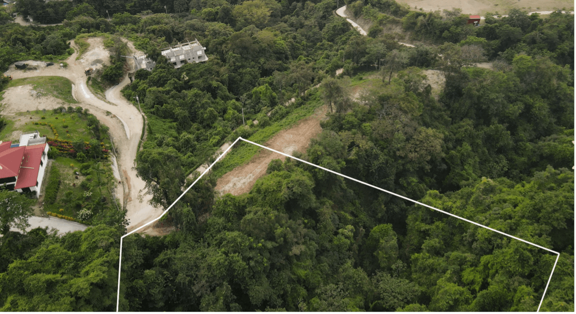 Lot 2 Samara Hills Vue aérienne des limites du terrain Lot 2 Samara Hills limite de propriété vue aérienne vue sur l’océan Costa Rica
