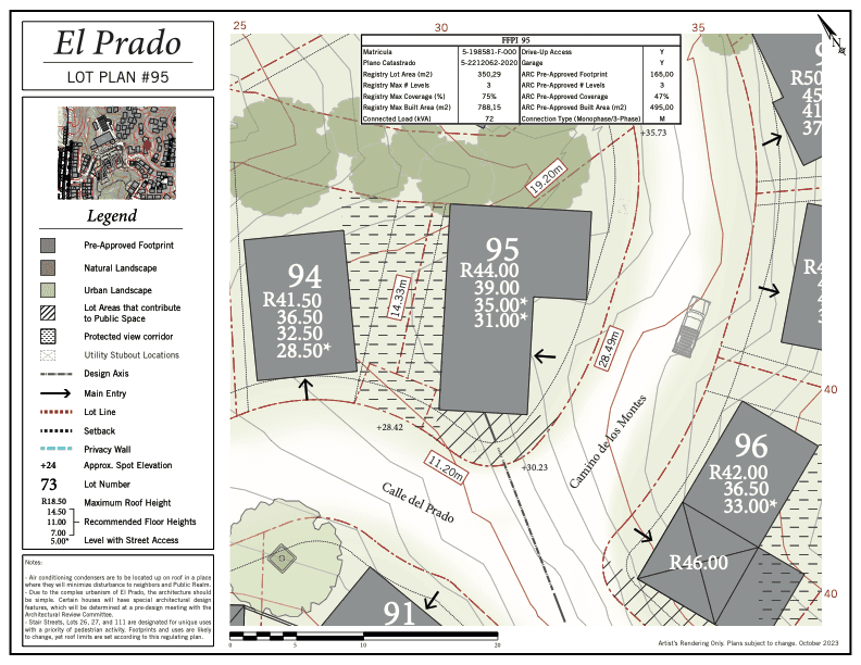 Lot n° 95, Calle del Prado, à vendre, Las Catalinas, Guanacaste Lot n° 95, Calle del Prado, à vendre, Las Catalinas, Guanacaste