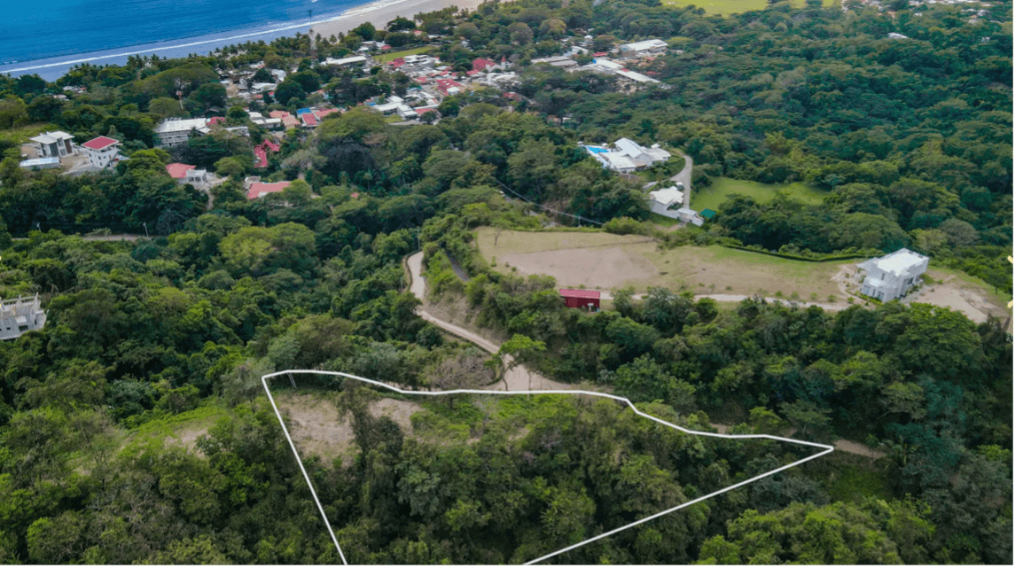 Lot 1 Samara Hills Vue aérienne principale lot 1 samara hills terrain avec vue aérienne sur l’océan costa rica