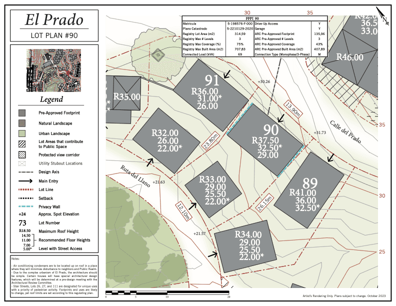 Lot n° 90, Calle del Prado, à vendre – Las Catalinas, Guanacaste Lot n° 90, Calle del Prado, à vendre – Las Catalinas, Guanacaste